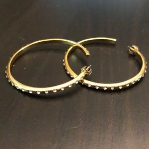 Juicy Couture Pave Gold Hoop Earrings